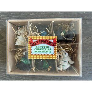 NEW Mary Engelbreit SCOTTIE Dog Christmas Ornaments Complete Set of 6